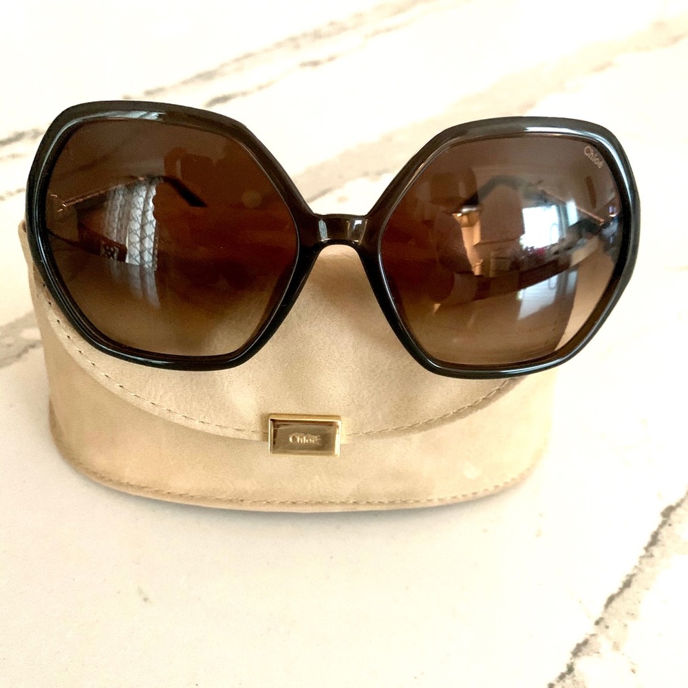 Brown Square Chloe Sunglasses